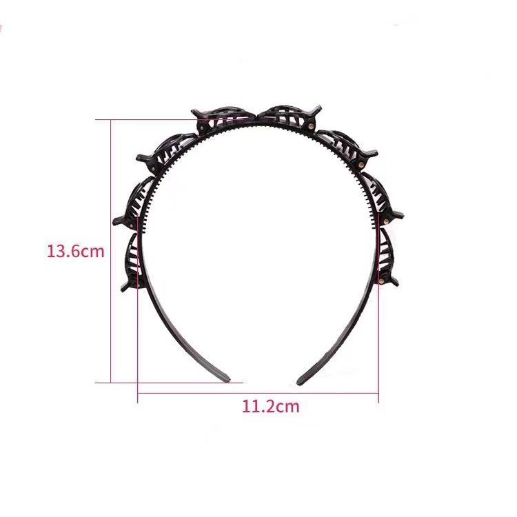 Bando Jepit Multi Layer Hollow Double Bangs Hairstyle Hairpin / Jepit Rambut / Headband Korean Impor