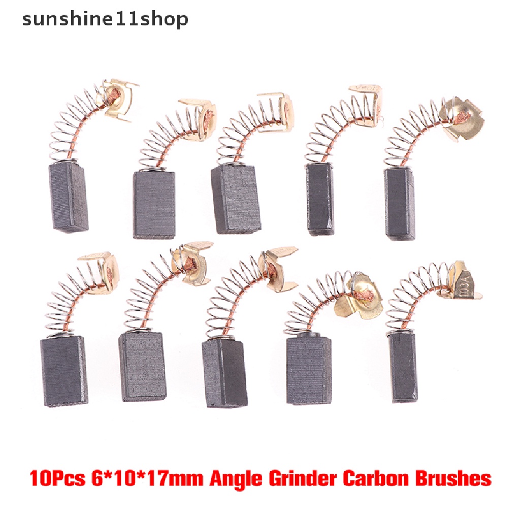 (SHO) 10pcs / Set Brush Karbon Gerinda Tangan / Angle Grinder 6x10 X 17mm Untuk Power Tool