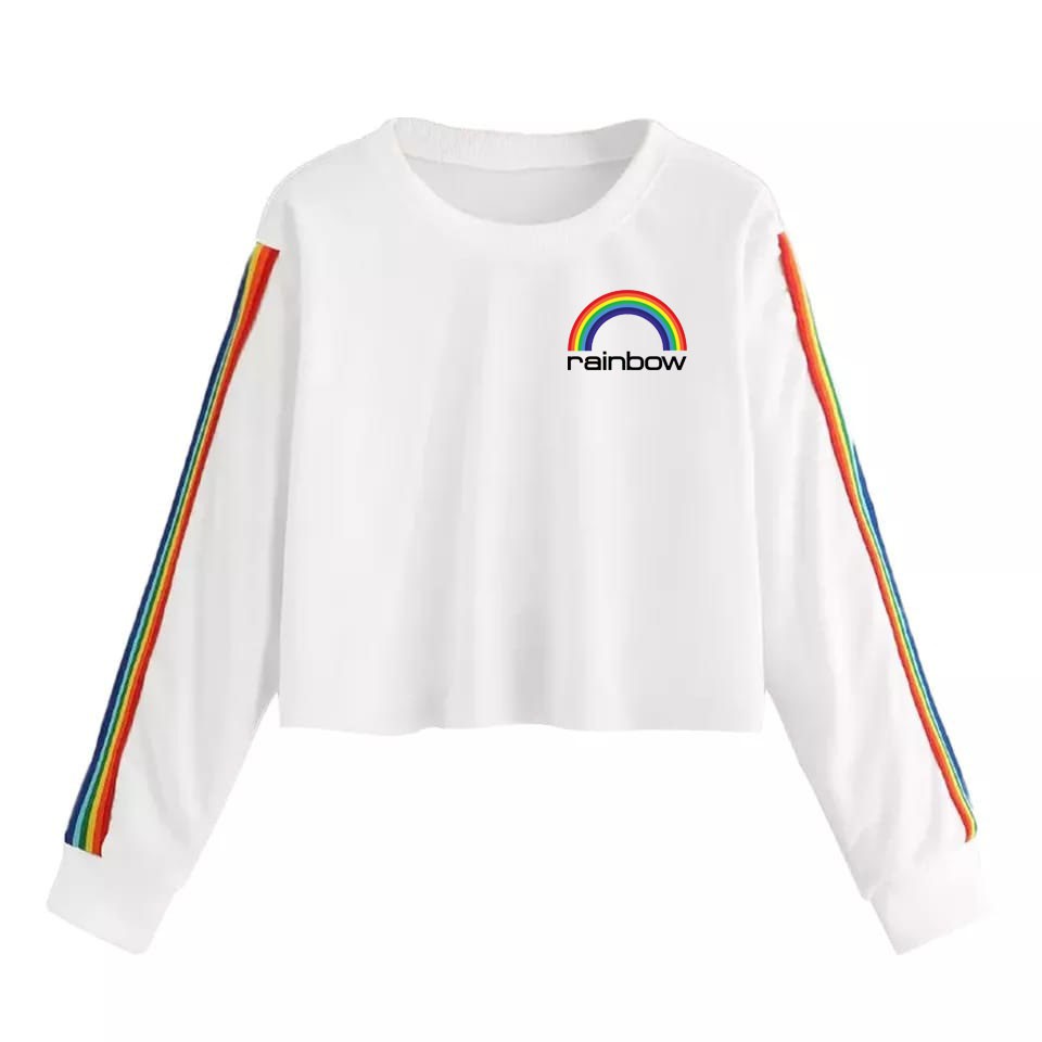 BESS - Sweater Crop Murah Wanita / Sweater Crop RAINBOW