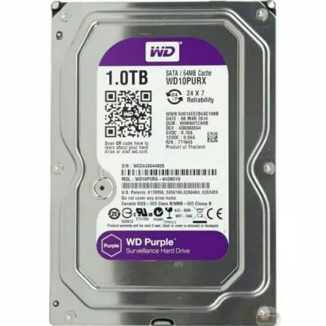 HARDISK CCTV  HARDISK MENYIMPAN REKAMAN CCTV VIDIO WD 1TB