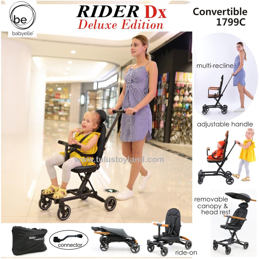 Babyelle RIDER Convertible Baby Elle Stroller board cabin size atau Rider LT SP DX Special Kulit