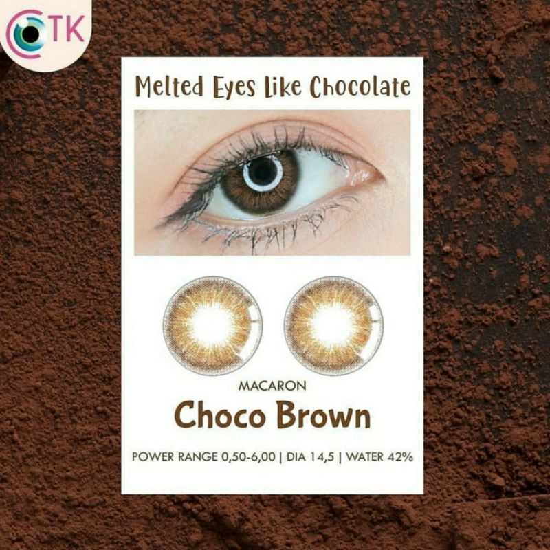 Softlens MACARON 14.5 MM CHOCO BROWN MINUS -0.50 S.D -6.00 by CTK