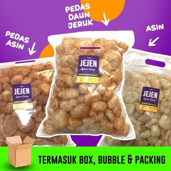 

Box Teh Jejen Dorokdok Kerupuk Kulit Rambak Jangek 250G - Original