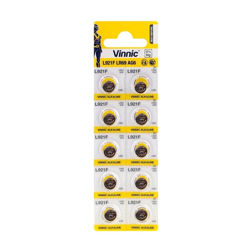 Baterai Vinnic LR921 AG6 LR 69 Battery Original 1,5V