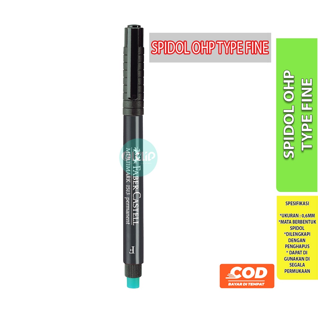 

ICLIPSTATIONERY FABER CASTELL SPIDOL OHP MARKER MULTIMARK Permanent FaberCastell (2 UKURAN : FINE DAN MEDIUM)