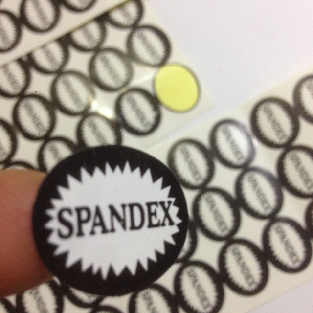 Stiker kaos kaki spandex model oval