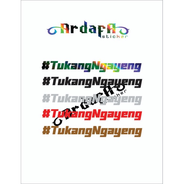 Sticker motor TukangNgayeng cutting