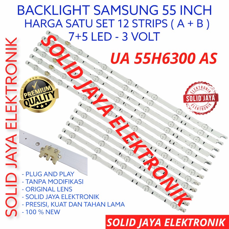 BACKLIGHT TV LED SAMSUNG 55 INC UA 55H6300 55H6300AS AS LAMPU BL 55H UA55H6300AS 55H6300AS LAMPU BL LED 55 INCH IN 3V 3 VOLT