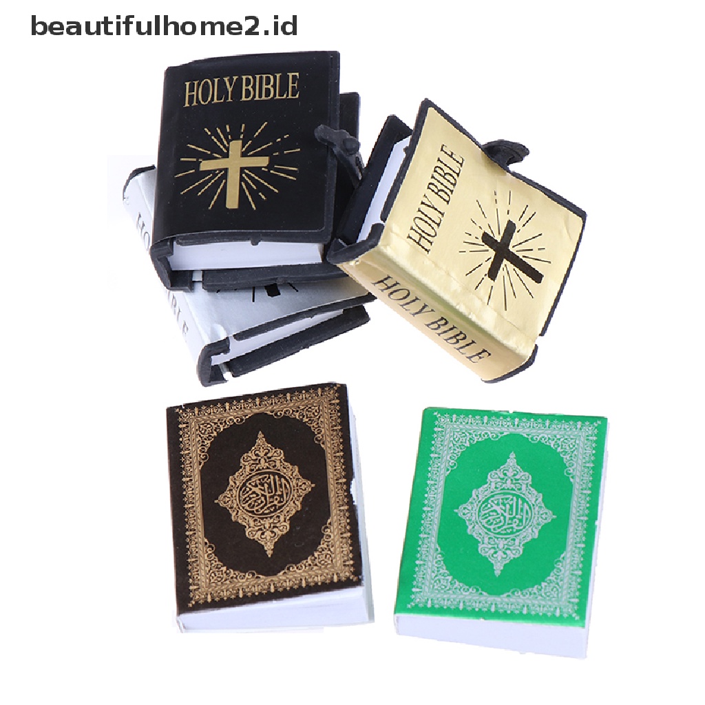 (beautifulhome2.id) Miniatur Alkitab Skala 1: 12 Untuk Aksesoris Rumah Boneka