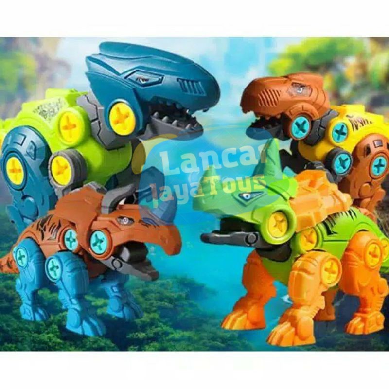 Mainan Dinosaurus Mini DIY Mainan Puzle Dinosaurus mini Termurah Mainan Anak