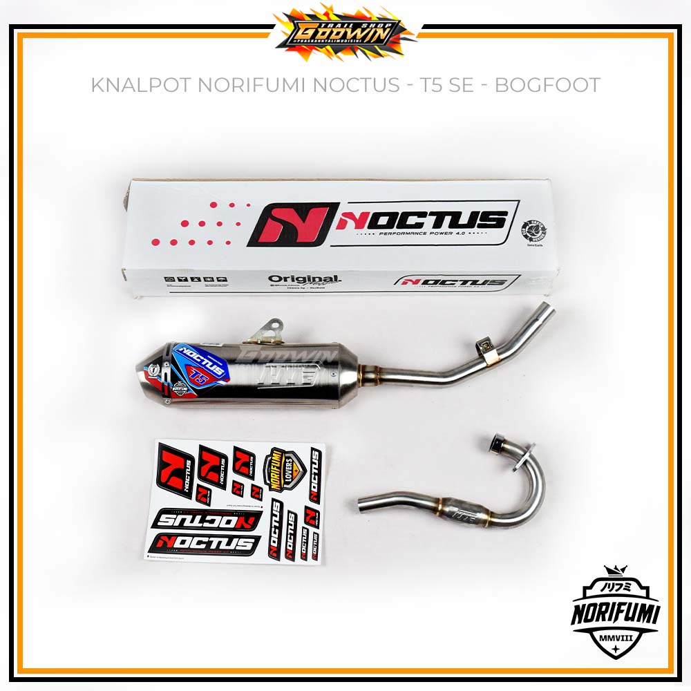 Knalpot Kenalpot Muffler NOCTUS T5 ORIGINAL NORIFUMI STAINLESS / BORE UP CRF 150L KLX BIGFOOT DT NEW WR 155