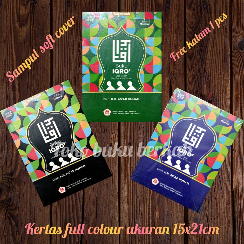 buku iqro besar edisi milenial latin sesuai bacaan (15×21cm)