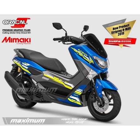 CUTTING STICKER NMAX - STRIPING ORACAL KUNING PUTIH