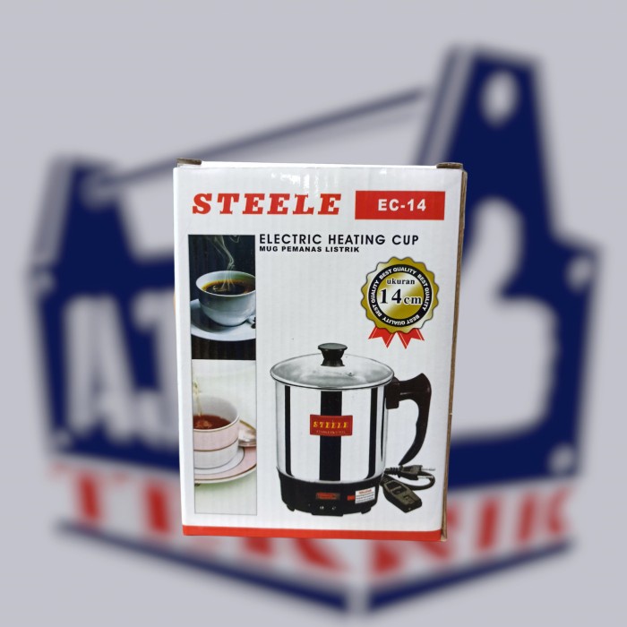 Stelle mug listrik EC-14 mug elektrik 14cm pemanas air stainless