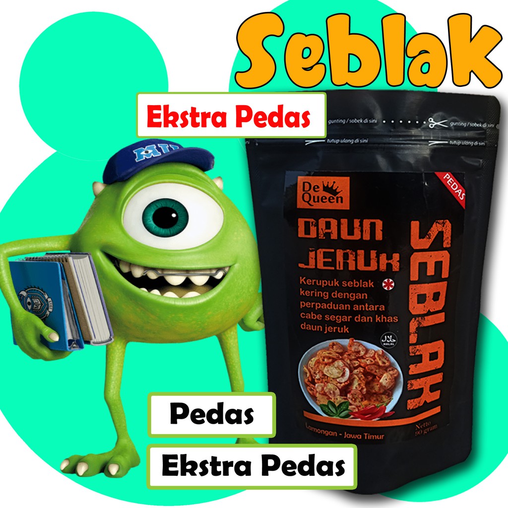 

Krupuk seblak kering De Queen ekstra pedas 90 Gram