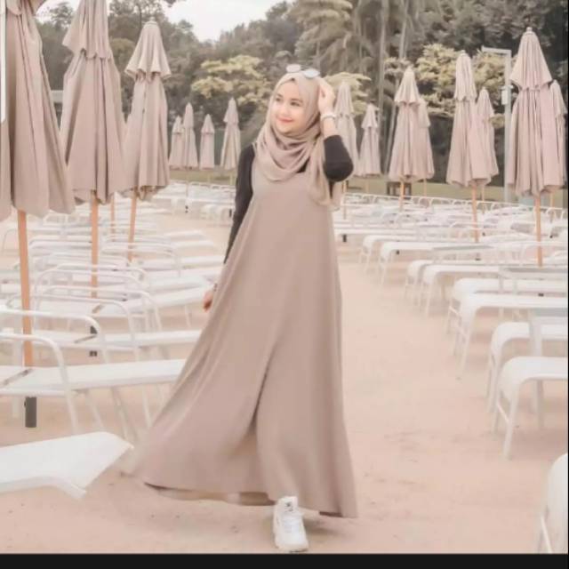 REVALINA OVERALL  LONG DRESS / NO INNER FASHION WANITA KEKINIAN TERLARIS