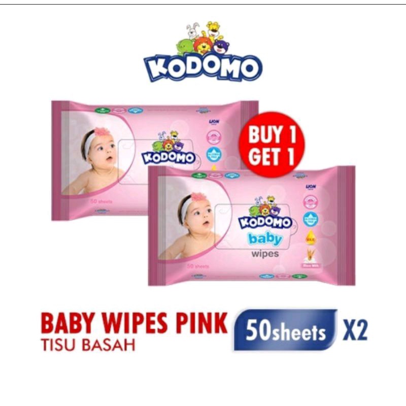 KODOMO TISSUE BASAH 50'S BUY 1 GET 1