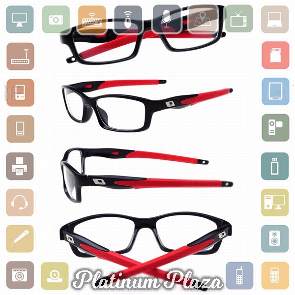 Oulaiou Frame Kacamata Titanium Style - 9837 - Black/Red`EXSVSF-