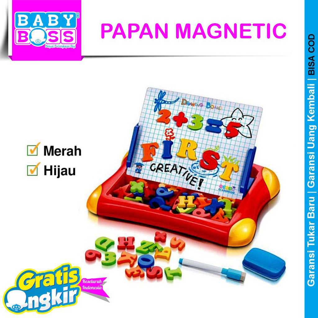 

MAGNETIC LEARNING CASE DRAWING BOARD 2 IN 1/ MAINAN PAPAN TULIS MAGNETIC / PAPAN TULIS ANAK MAGNET