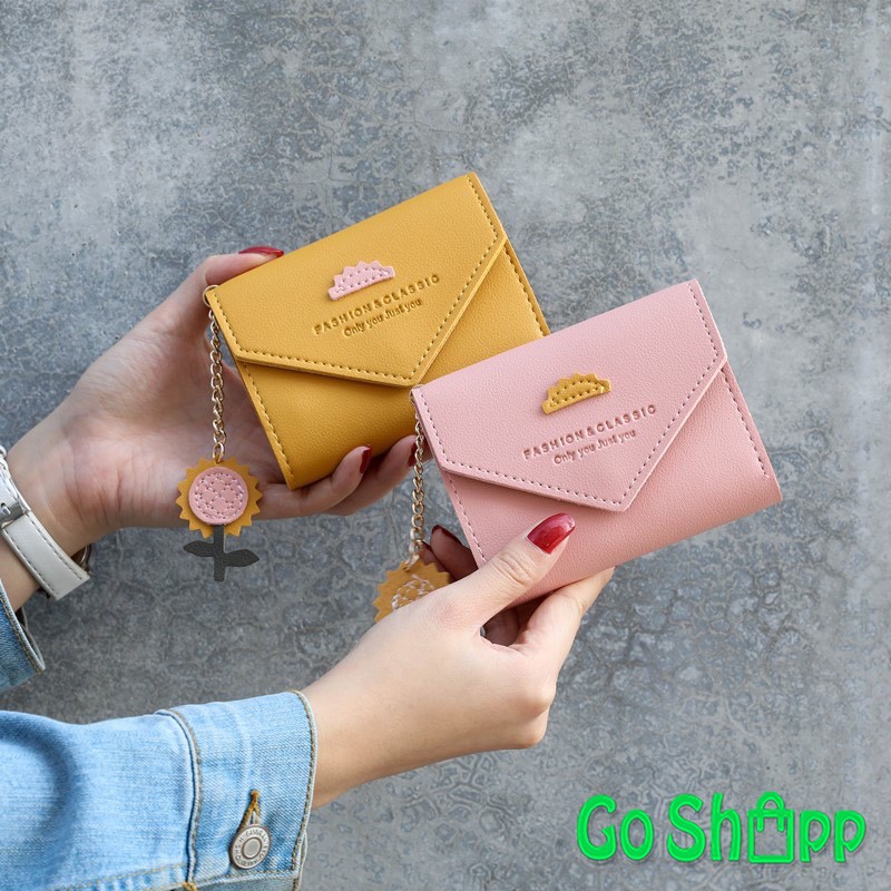 Dompet Wanita Import Fashion Korea - Dompet Wanita Kulit PU - Dompet Lipat Gantungan Pohon [PD12]