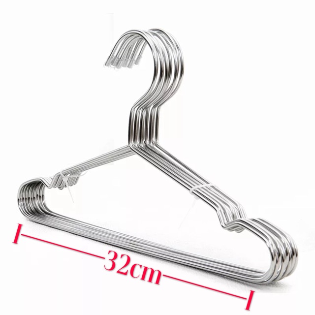 6pcs hanger gantungan baju anak tebal 3mm stainless steel murah 32cm