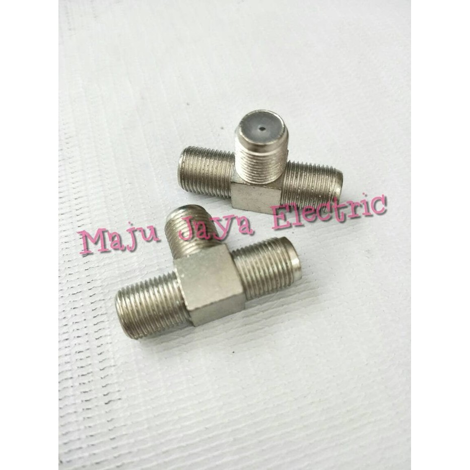 Sambungan Splitter Besi Connector / Konektor T Drat Jack F Parabola