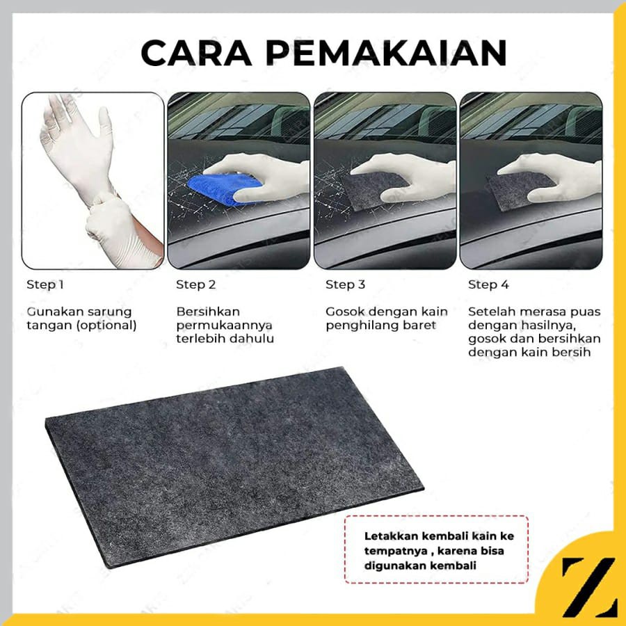 Body Compound Kompon dan Kain Penghilang Baret Lecet Mobil Motor/Scratching Repair Kit Paint Care