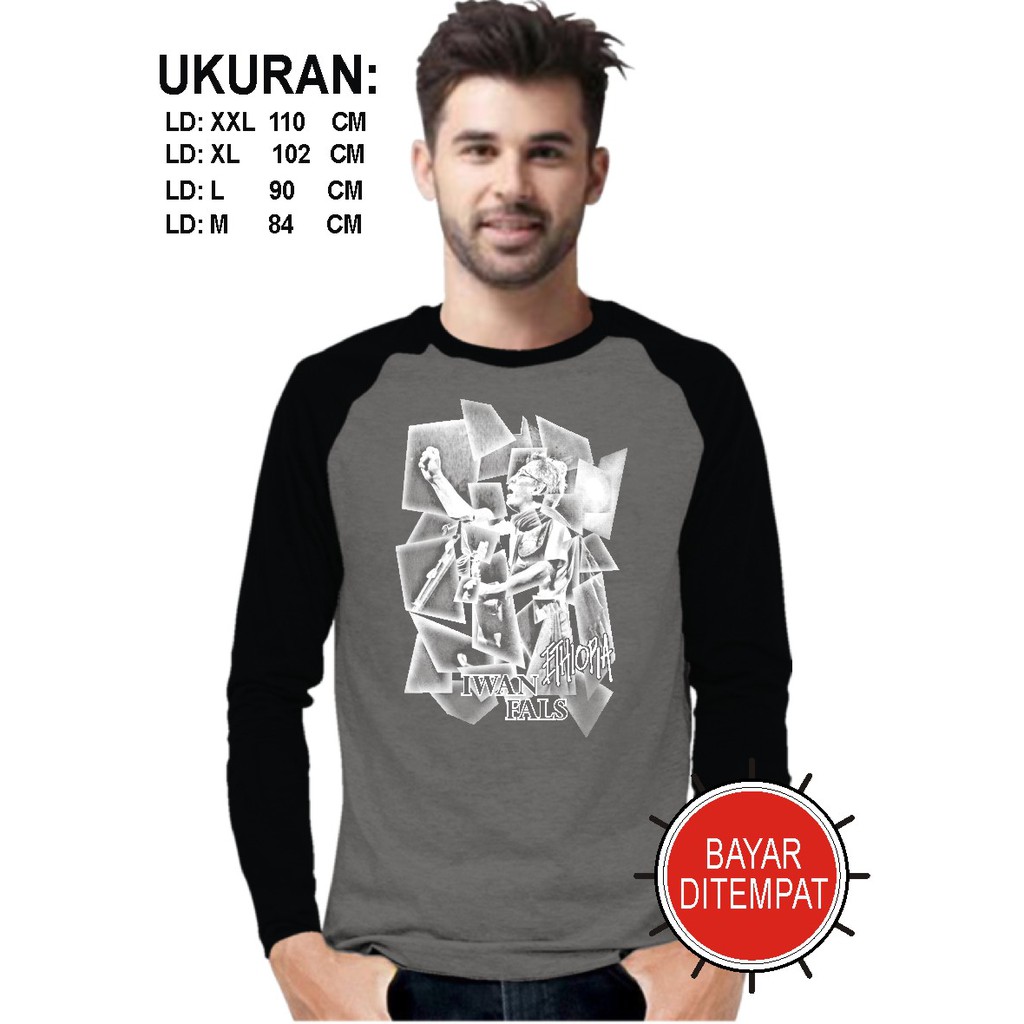 KAOS REGLAN PRIA LENGAN PANJANG/IWAN FALS/KAOS DISTRO/KAOS TREND