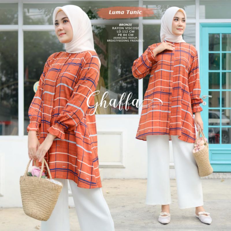 luma tunik rayon viscose by ghaffa label