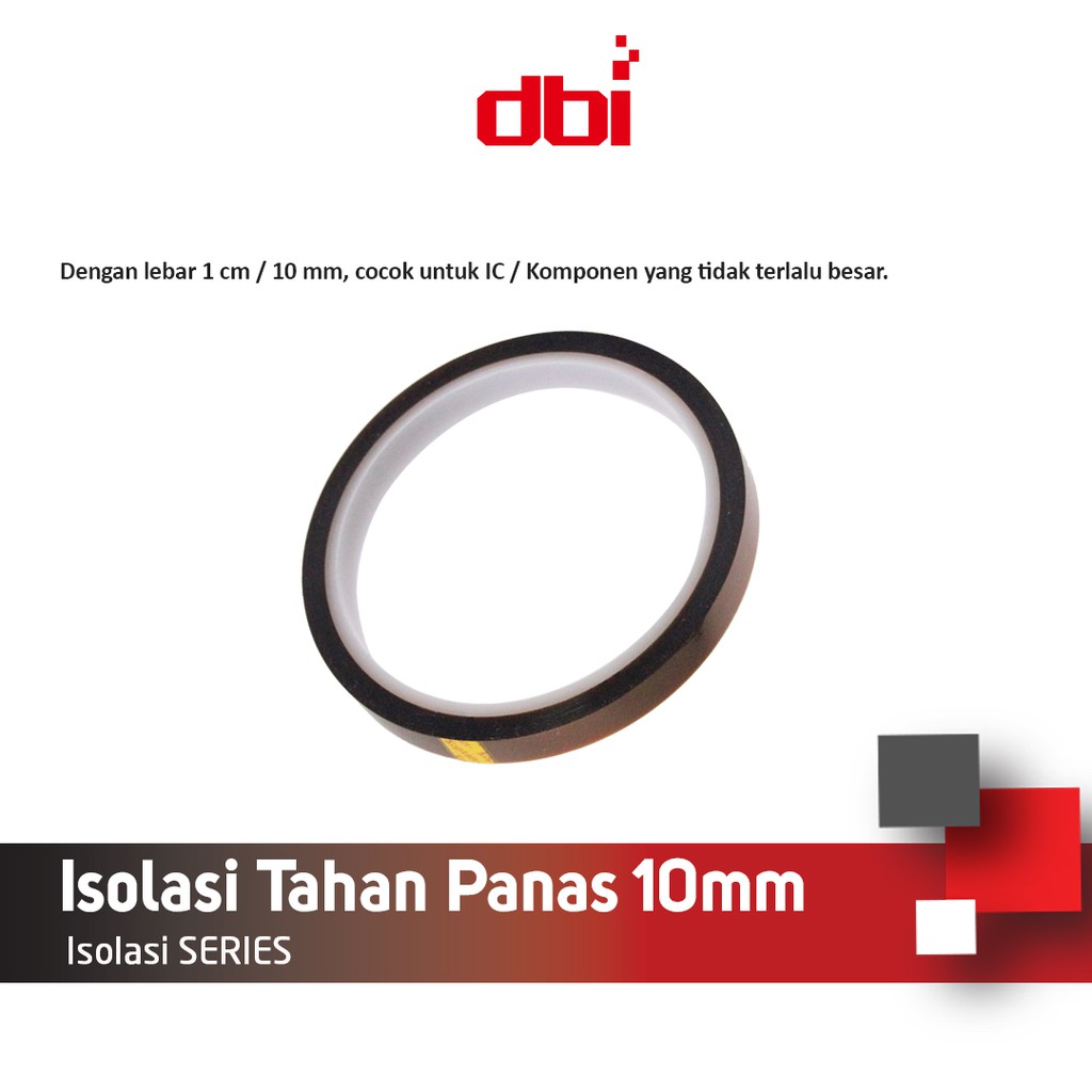 Isolasi Tahan Panas Kapton Tape 10mm