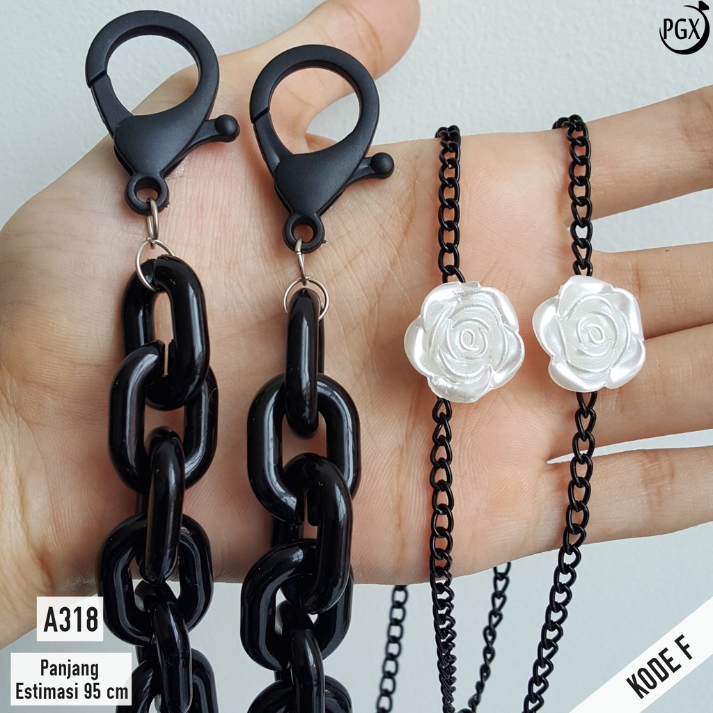 PGX Strap Masker 2in1 Konektor Headloop Tali Masker Kalung Masker Rantai Aksesoris Fashion - A318