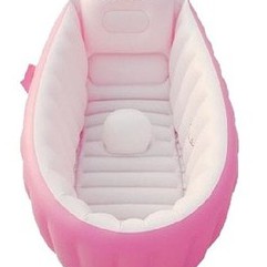 SHENAR -  BABY BATH TUB WARNA PINK (FREE POMPA)