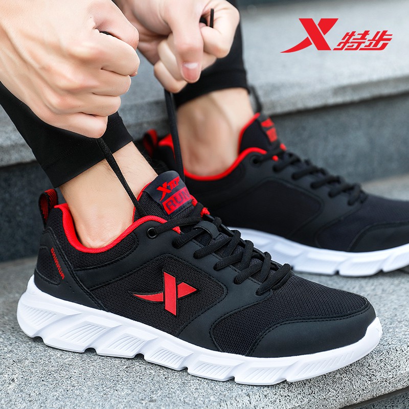 Xtep Sepatu Pria 2021 Musim Panas Baru Lari Otentik Kasual Mesh Bernapas Olahraga