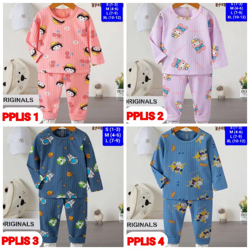 SETELAN BAJU TIDUR PIYAMA ANAK IMPORT PPLIS USIA 6 BLN S.D 10THN