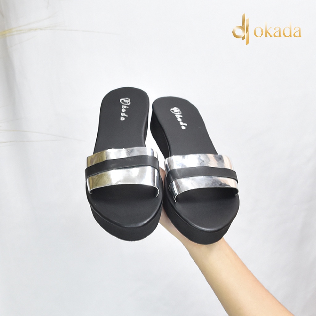 OKADA ORIGINAL  SANDAL SLIP ON SANDAL TEPLEK WANITA/CEWEK (MIRAI) ORIGINAL BY OKADA TERBARU 2023