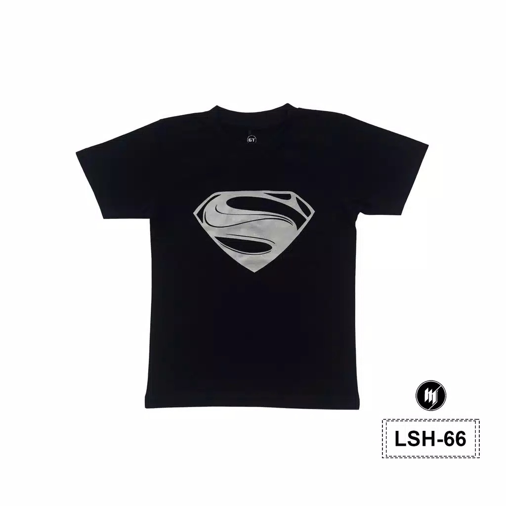 Kaos Anak Superhero Warna Hitam