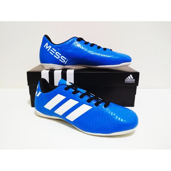 Olahraga SEPATU FUTSAL Adidas NEMEZIZ IC New Grade Ori (Blue White)