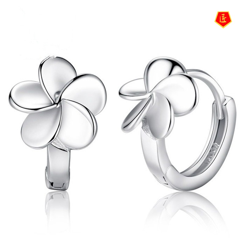 [Ready Stock]Women's Temperament Artistic Simple Flower Ear Clip