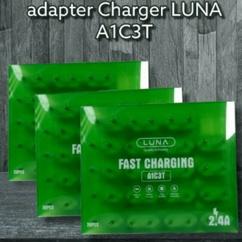 Adaptor Charger LUNA A1C3T Batok charger luna 2,4 amper batok casan luna 2,4A casan hp fast charging