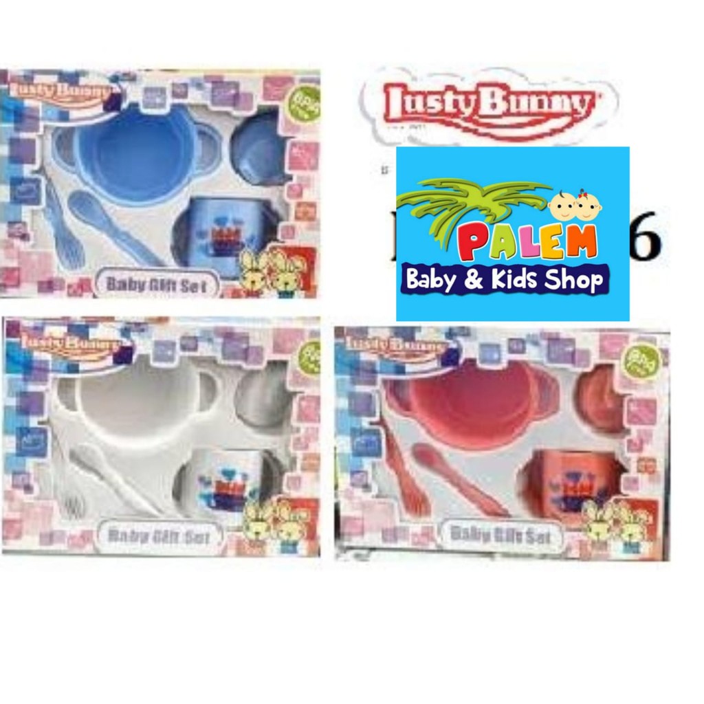 lusty bunny feeding set 5 pcs 1416/perlenkapan makan set/ kado bayi