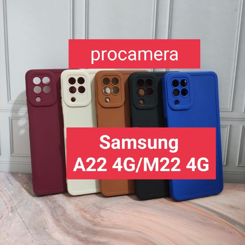 Soft case/slikon/kondom macaron pro camera/kamera type Hp Samsung A22 4G/M22 4G