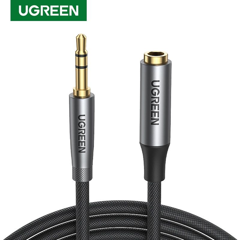 Ugreen Kabel Extension Audio Aux Jack 3.5mm TRS Male Ke Female Nylon Braided