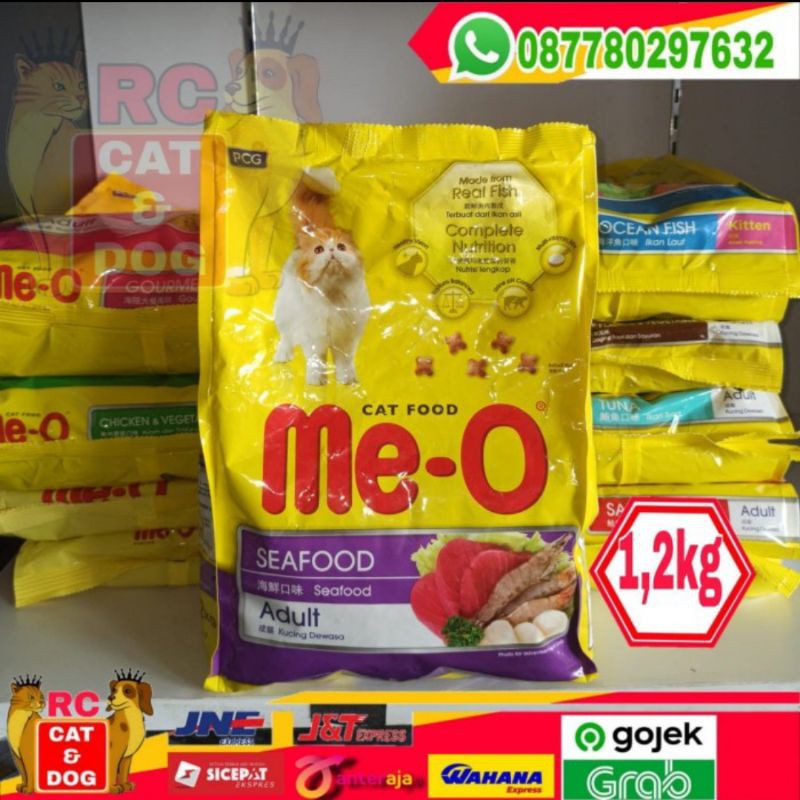 makanan kucing meo seafood 1,2kg cat food makanan kering