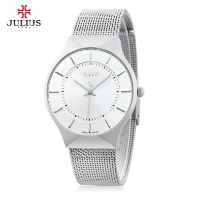Import Terbaru Jam Tangan Pria Julius JA - 577 Male Ultrathin Quartz Wrist Watch Stainless Steel