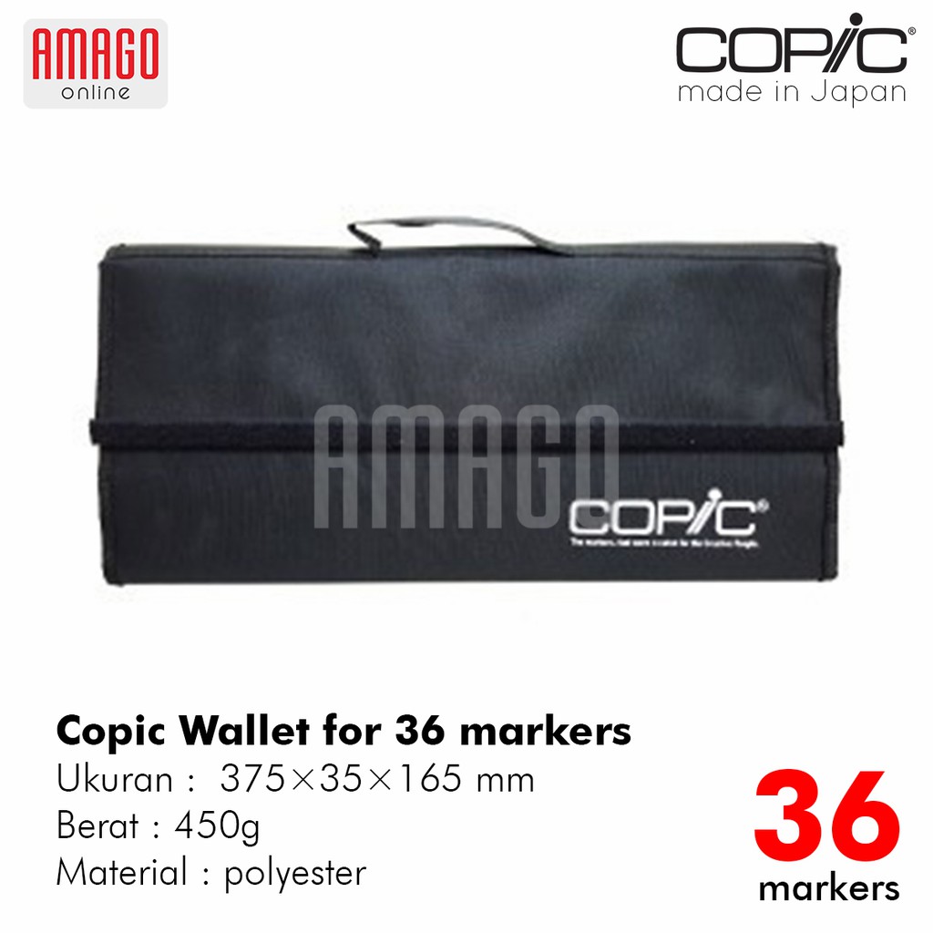 Copic Wallet Bag Case 36 markers - Tas Copic isi 36