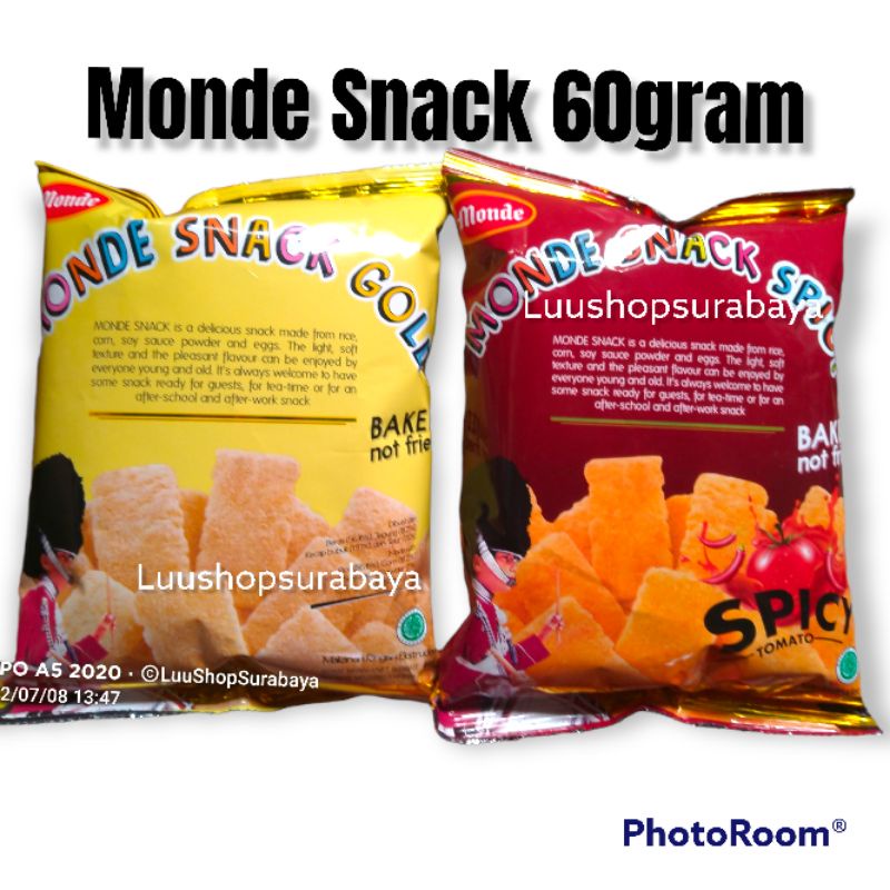 

Monde Snack Gold/Spicy Monde Snack Crackers 60gr Monde Serena