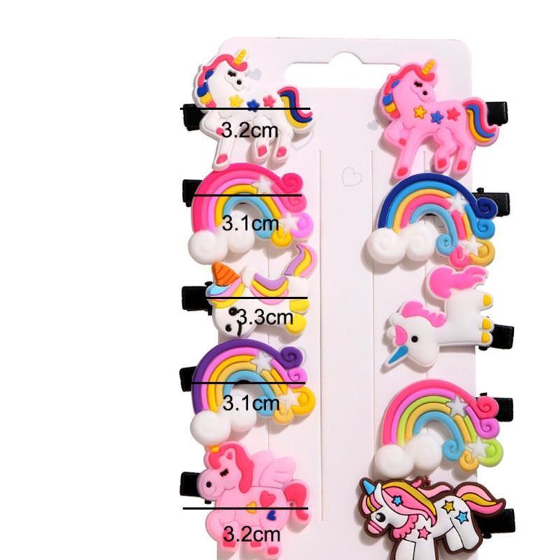 10Pcs Jepit Rambut Anak Korea Ice Cream dan Unicorn Set