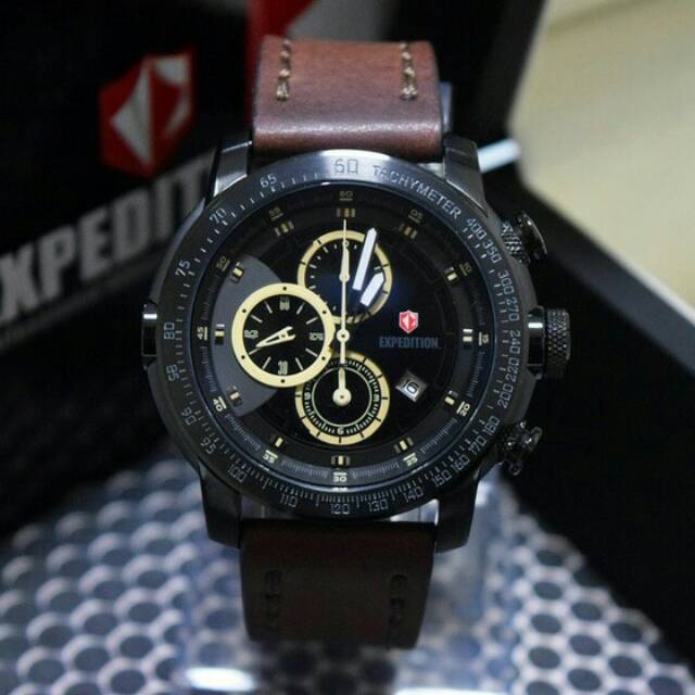 Expedition E6372 Black Leather Brown Men Original