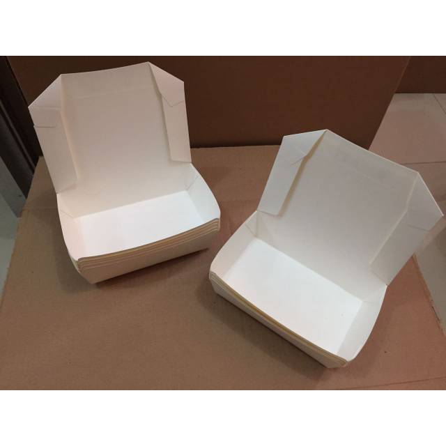 Lunch Box Kertas | Kotak Makan Kertas Ukuran M | Kotak Makanan Food Grade