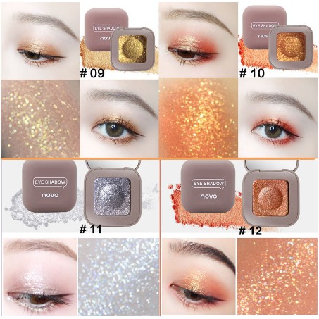 Palet Eyeshadow NOVO Warna Monokrom Terpolarisasi